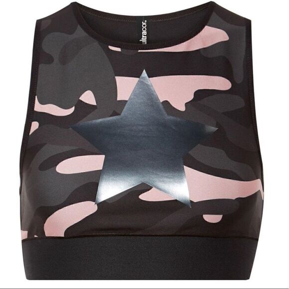 NWT Ultracor Black Level Camo Knockout Crop Top M - Picture 1 of 8